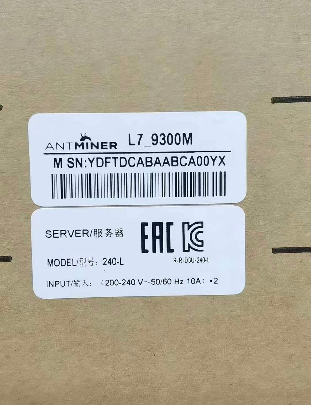 Bitmain Antminer L7 (9300MH) IN STOCK